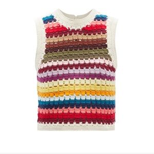 SEA - Ziggy Crochet Vest, Medium
